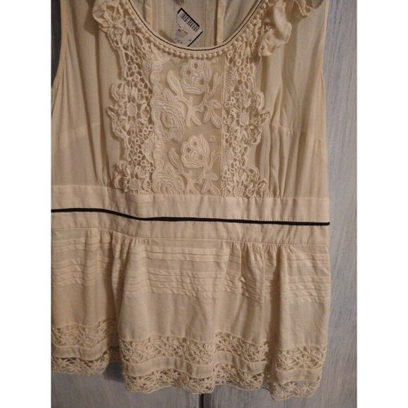 Floreal 100% lace sleeveless top Sz 2 vintage y2k - Picture 3 of 9